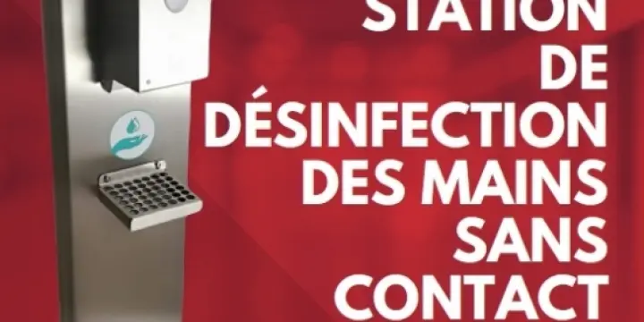STATION DE DÉSINFECTION DES MAINS