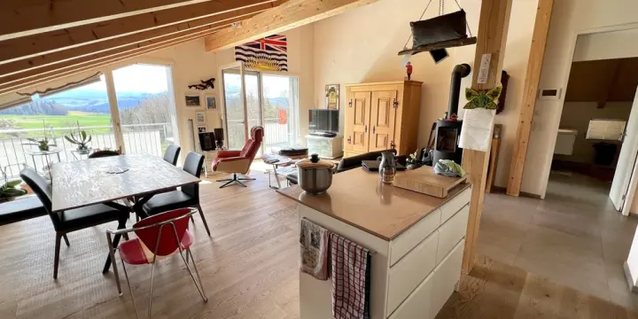 Helle und moderne Dachwohnung mit Alpenblick