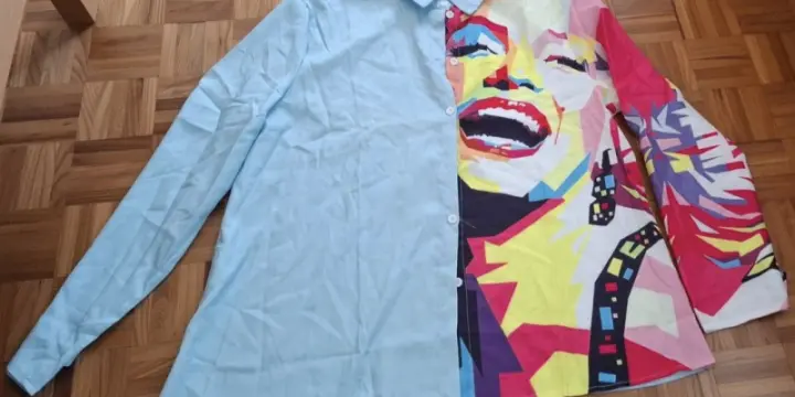 Chemisier motif abstrait Maryline Monroe neuf