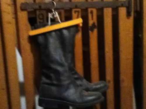 Botte en cuir noir Oldtimer à Le Lignon