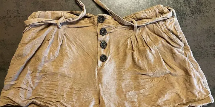 Short beige only 42 en lin