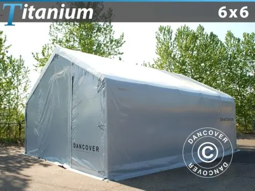 Lagerzelt Titanium 6x6x3,5x5,5m, Weiß / Grau à Zurich