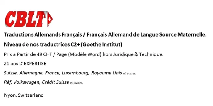 Traduction, Übersetzung : Allemand/Français