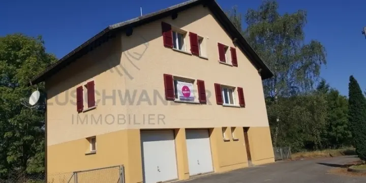 Immeuble de 2 appartements + 1 local commercial avec vitrine + parcs