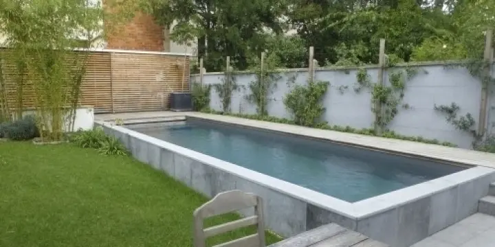 piscines béton, bois polyester