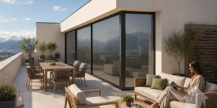Magnifique projet d'attique de 215 m2, garage double et terrasses !