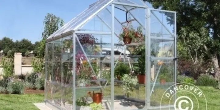 Gewächshaus Polycarbonat Harmony 1,85x1,86x2,08m Silb