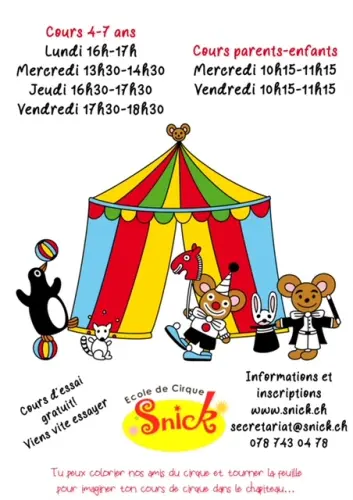 Cours de cirque sur BEX à Bex