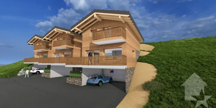 Magnifique chalet de 4.5 pièces avec terrasse et pelouse