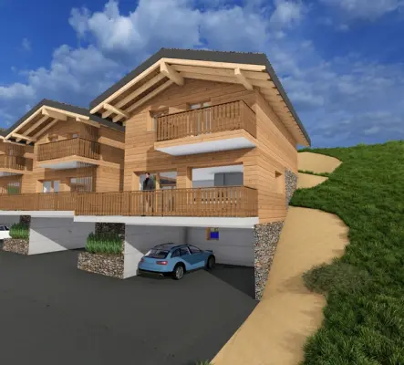 Magnifique chalet de 4.5 pièces avec terrasse et pelouse