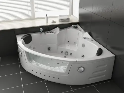 Baignoire Balnéo d'angle design 2 places