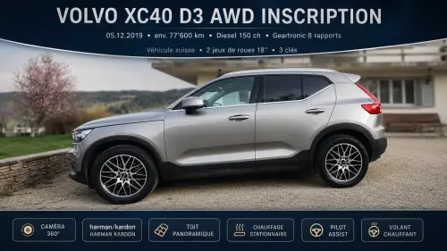Volvo XC40 D3 AWD Inscription – 4x4 automatique