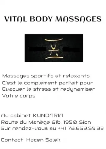 Massages sportifs où relaxants 70 CHF à sion