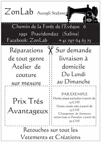 Travaux de couture sur Sion indépendant à Sion