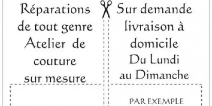 Travaux de couture sur Sion indépendant