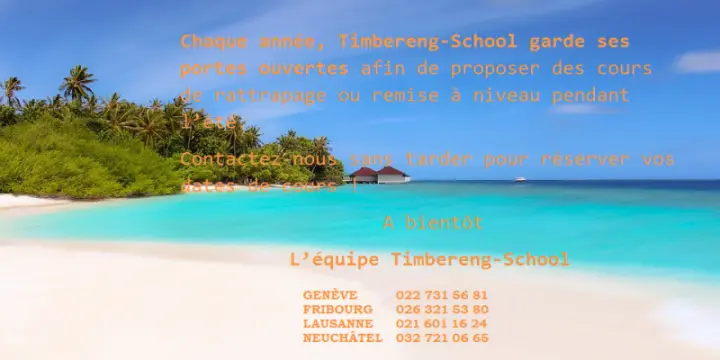 SOUTIEN SCOLAIRE en été