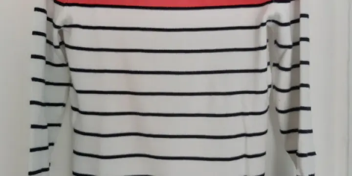 Pull à rayures Oasis, taille S Rose, blanc, bleu, gris