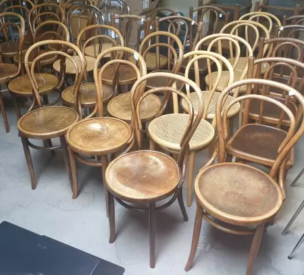 Chaises bistrot bois courbé formica chaise vintage
