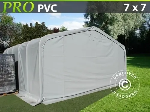 Lagerzelt PRO 7x7x3,8m PVC, Grau à Zurich
