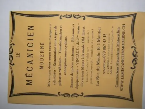 Le mecanicien Moderne  à Moutier