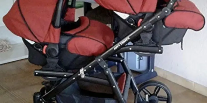 pour jumeaux avec sièges, nacelles, sièges Rouge