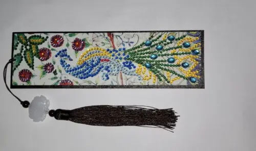 Marque-page "Paon" en diamond painting neuf à Moutier