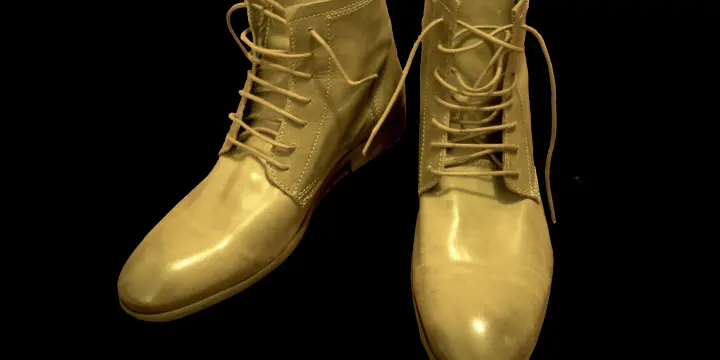 Bottines couleur camel cuir véritable souple