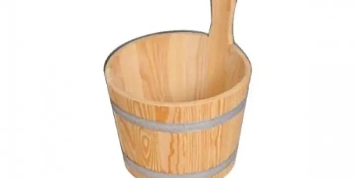 Seau en bois pour sauna