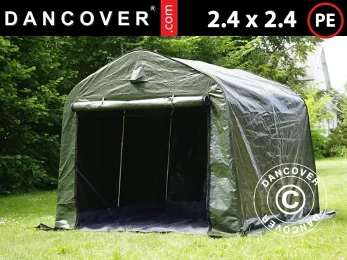 Lagerzelt PRO 2,4x2,4x2m PE, mit Bodenplane, Grün/Grau à Zurich