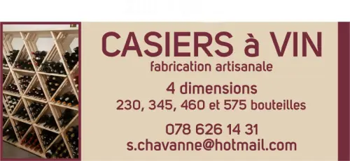 Fabrication casiers ou étagères à vin en bois massif à Courroux