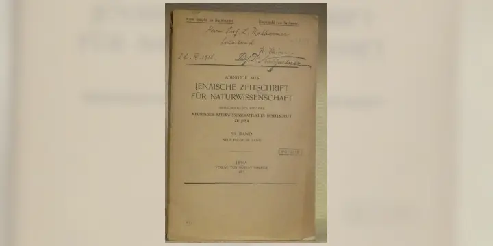Das Problem der Diastataxie des Vogelflügels. Abdruck aus Jenaische Zeitschrift für…