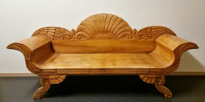 Banquette indonésienne en teck