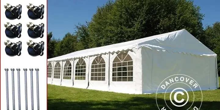 Partyzelt Exclusive 6x12m PVC, Weiß