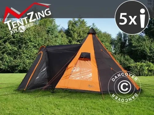 Campingzelt, TentZing® Teepee, 5 Personen, orange/dunk à Zurich