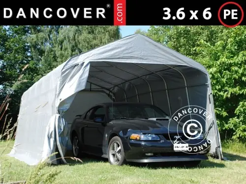 Zeltgarage PRO 3,6x6x2,68m PE, Grau à Zurich