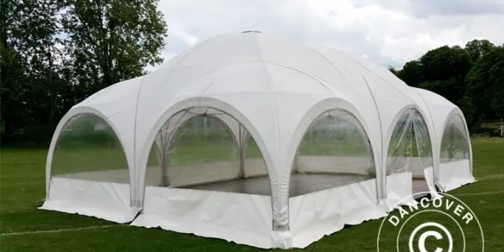 Kuppelzelt Multipavillon 6x9m, Weiß