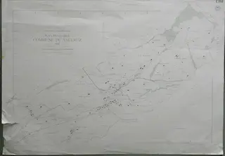 Plan d’ensemble commune de Vaulruz. Levé par E. Pochon. Carte topographique au 5.000. Format…