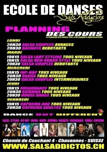 Cours de danse à l'école Sals'Addictos à Chavannes