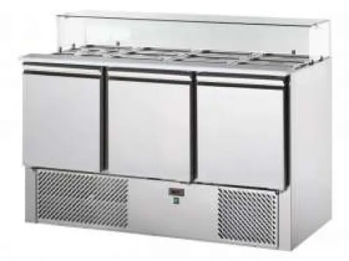 Saladette réfrigérée 3 portes avec vitrine à Yverdon