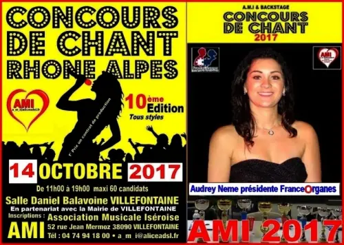 Concours de chant AMI 10 édition 2017 à villefontaine