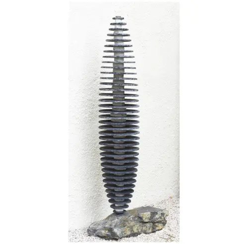 Sculpture en Ardoise de Chine et Marbre Blanc– Statue Jardin