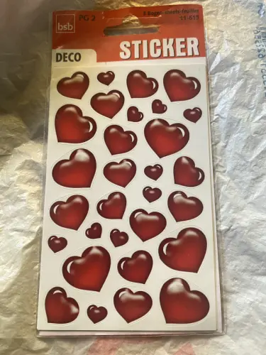 Feuille coeur rouge ❤️ stikers
