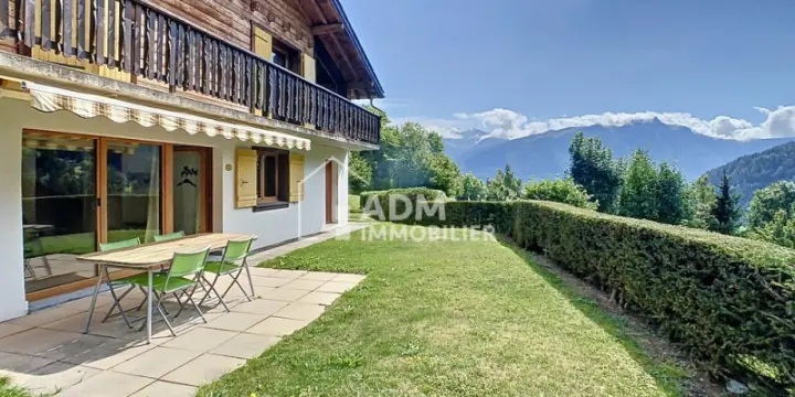 Ovronnaz, appartement 3.5 pièces rez jardin dans un chalet