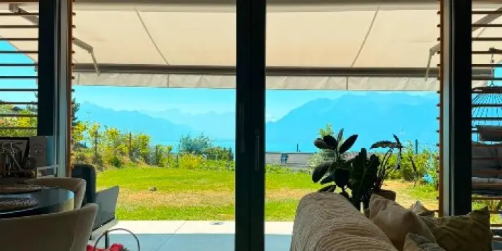 Sublime appartement 3.5 pièces avec jardin, terrasse et vue sur le Lac Léman