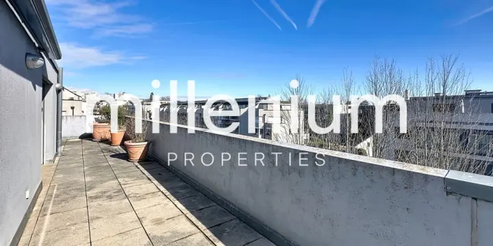  Appartement en attique traversant sans vis à vis avec terrasse