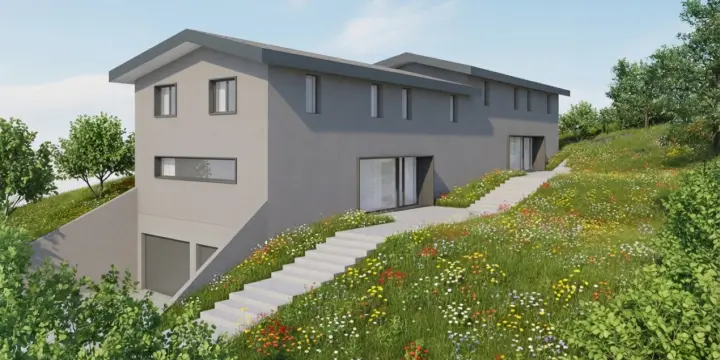 Une maison familiale moderne au coeur d'un quartier villa
