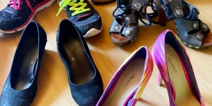 je vends mes chaussures usée