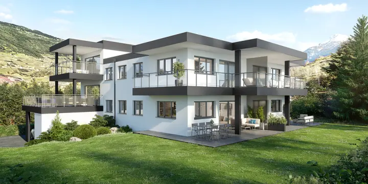 A VENDRE APPARTEMENT AVEC PELOUSE PRIVATIVE 3.5 PCES A GRONE