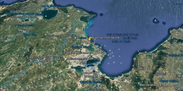 Tunisie maison sur la plage