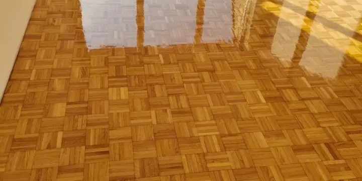 Parqueteur effectue ponçage/pose/fourniture